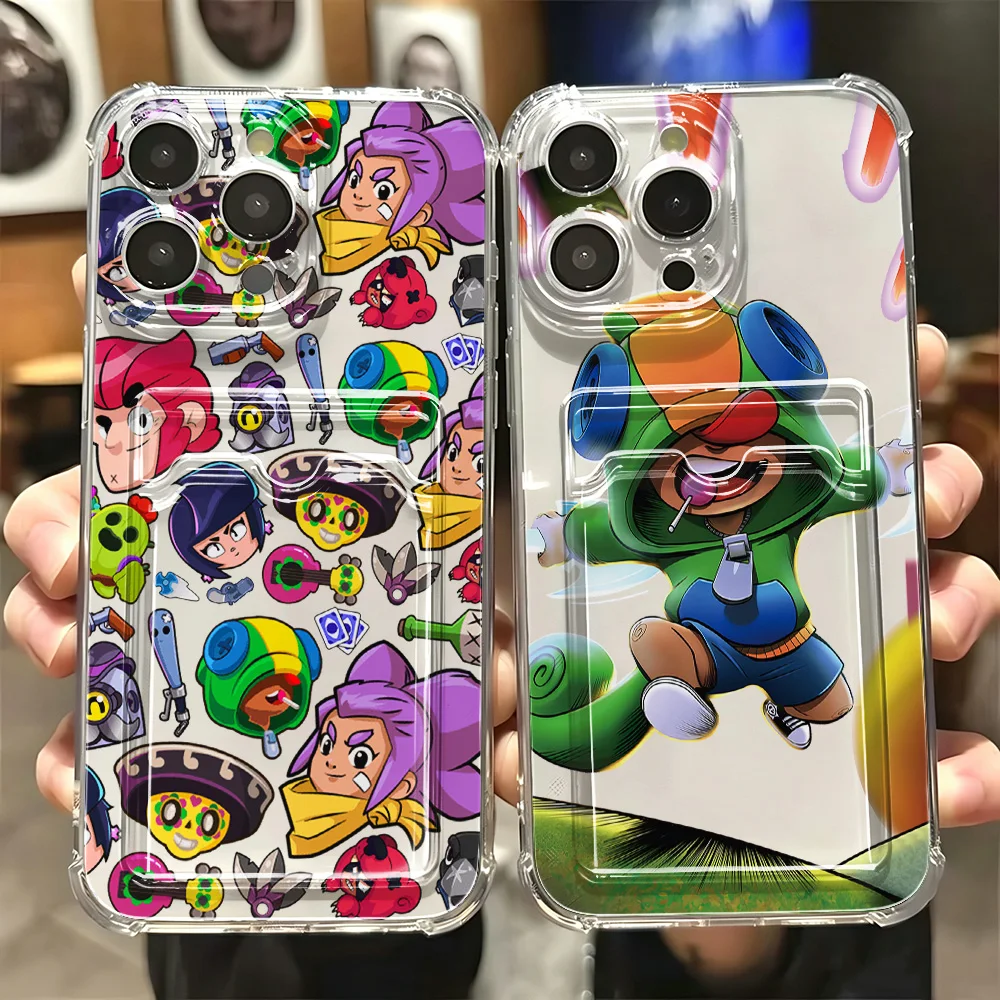 Cartoon Game B-Brawls Hot Card Hold Case For Samsung Galaxy A17 A07 A56 A36 A26 A55 A35 A24 A14 A54 A15 A25 A34 A23 4G 5G Cover