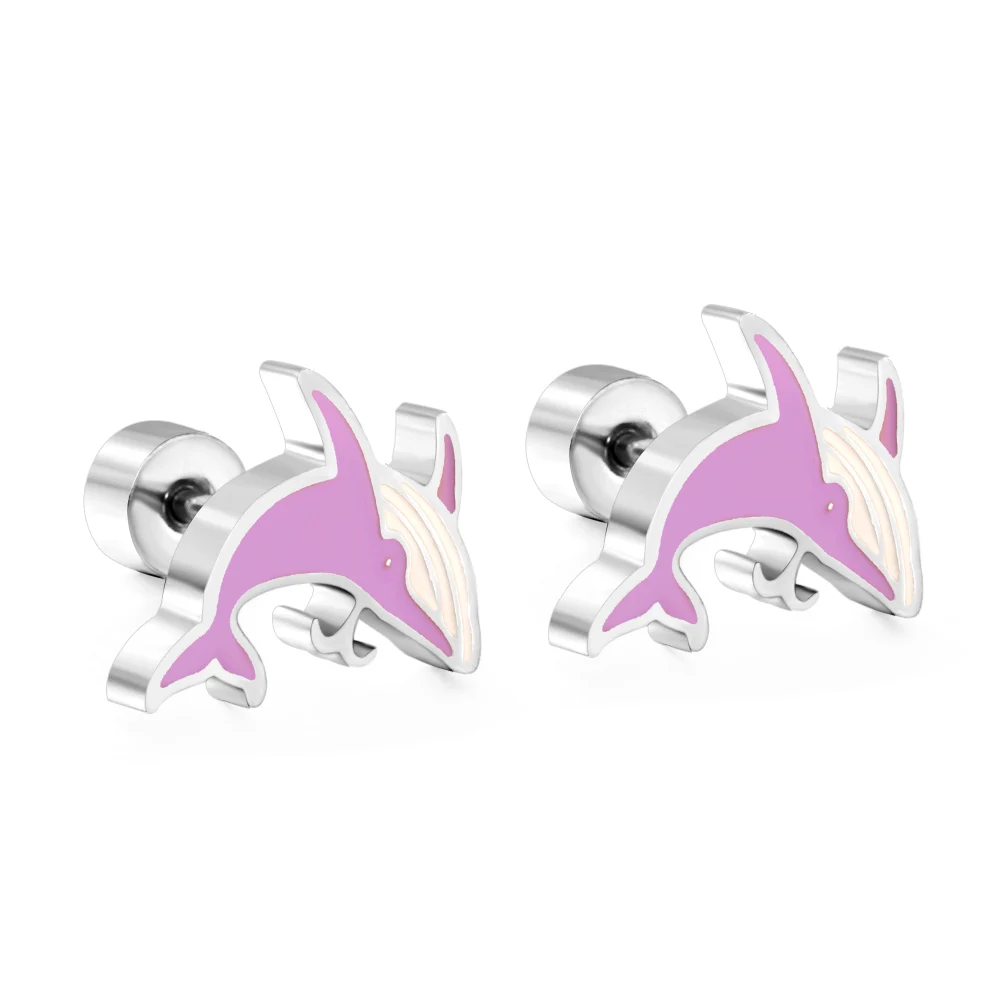 316L Chirurgisch Staal Oorbellen Leuke Stijl Meisjes Zilver Kleur Schroef Terug Stud Oorbellen Body Piercing Sieraden Party - afbeelding 1