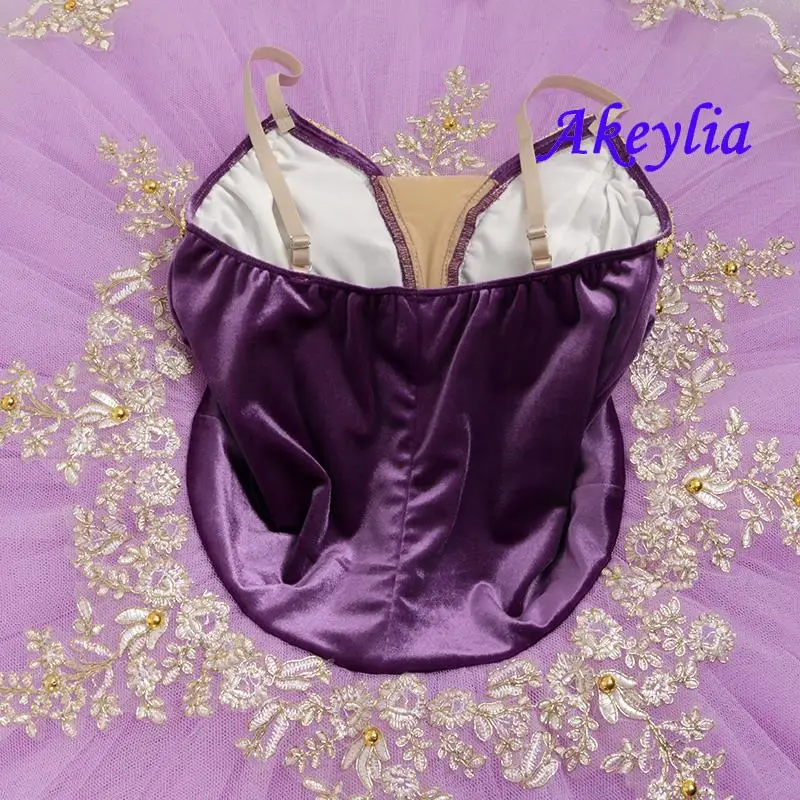 Velvet purple gold ballet tutu performance dance costume pancake tutu women classical white ballet tutu for girls BLST20059