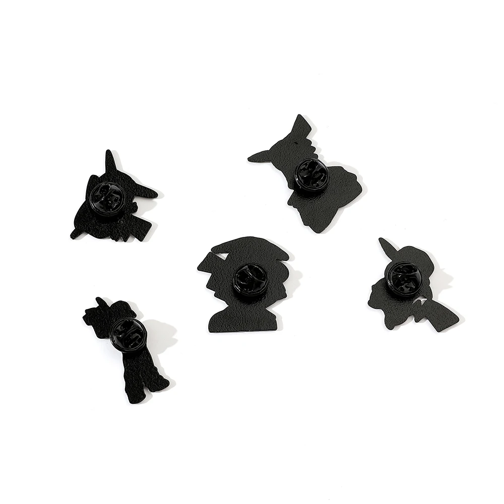5 Pcs Creative Cartoon Brooch Personality Pikachu Enamel Pin Backpack Clothing Jewelry Metal Badge Accessories Gift for Friend