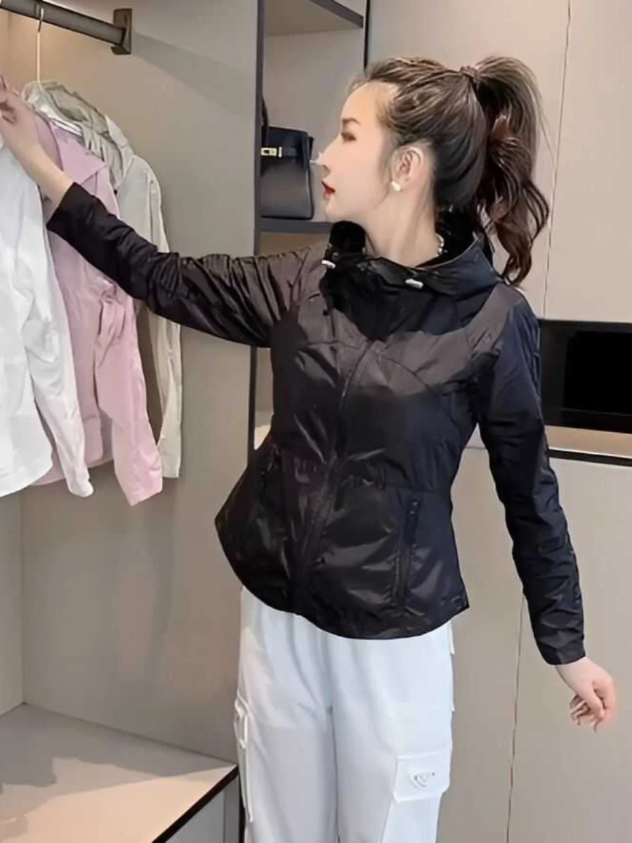 سترة نسائية صيفية فضفاضة قابلة للتنفس من Fashion كورية خفيفة الوزن للحماية من الشمس ملابس خارجية عصرية معطف ort