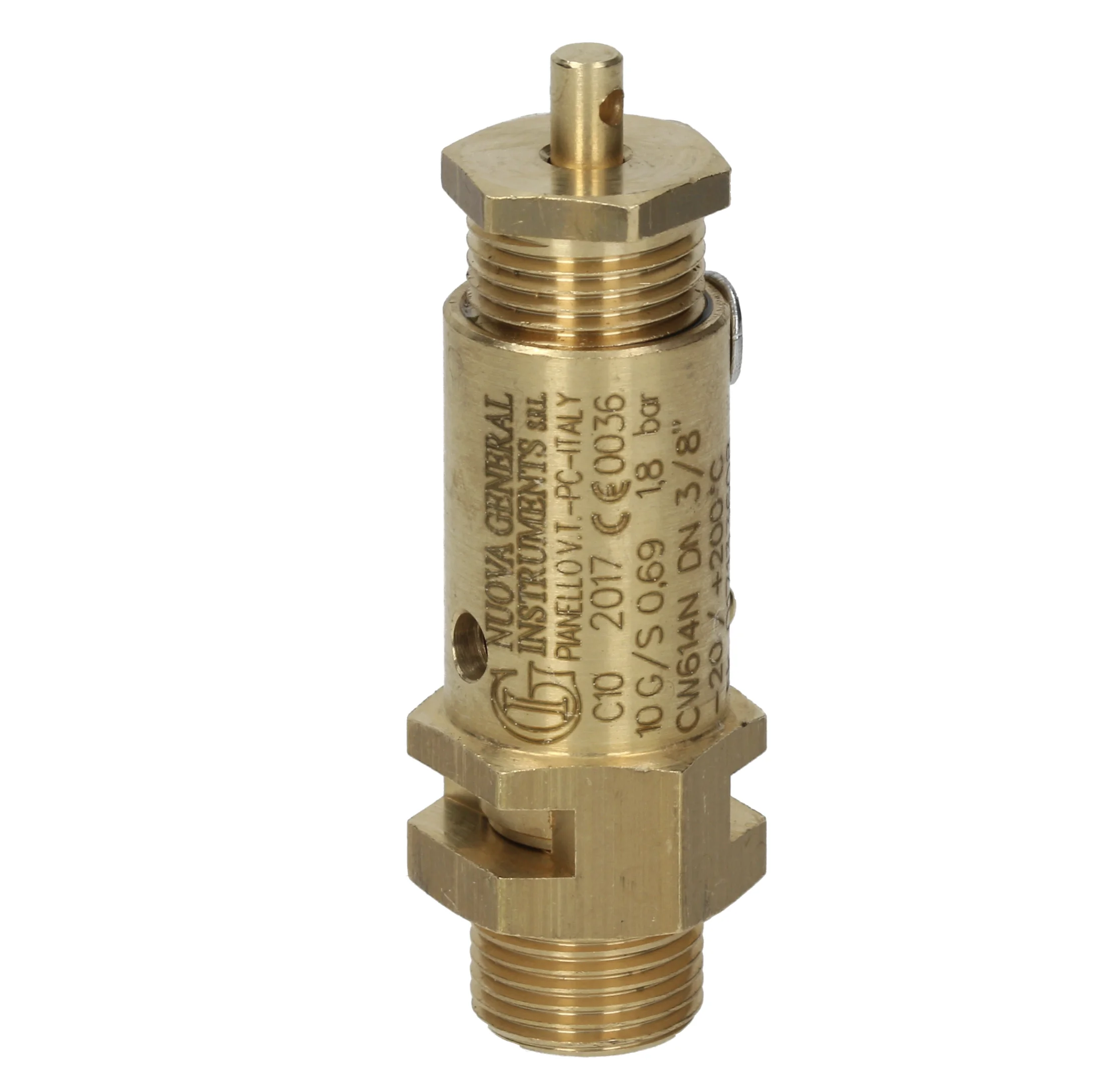 

НУОВА СИМОНАЛЛИ 98013022 БОЙЛЕРНЫЙ КЛАПАН 3/8"M - 1,8 бар CE/PED