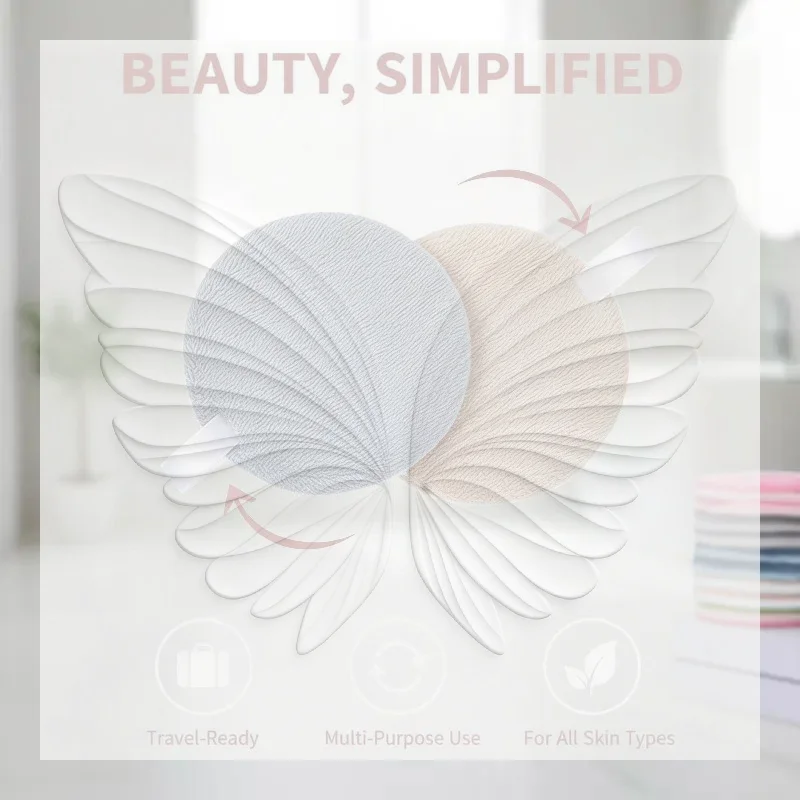 Washable Reusable Makeup Remover Pads 8cm Round Absorbent Soft Face Wash Pads for Travel Daily Cleansing Use