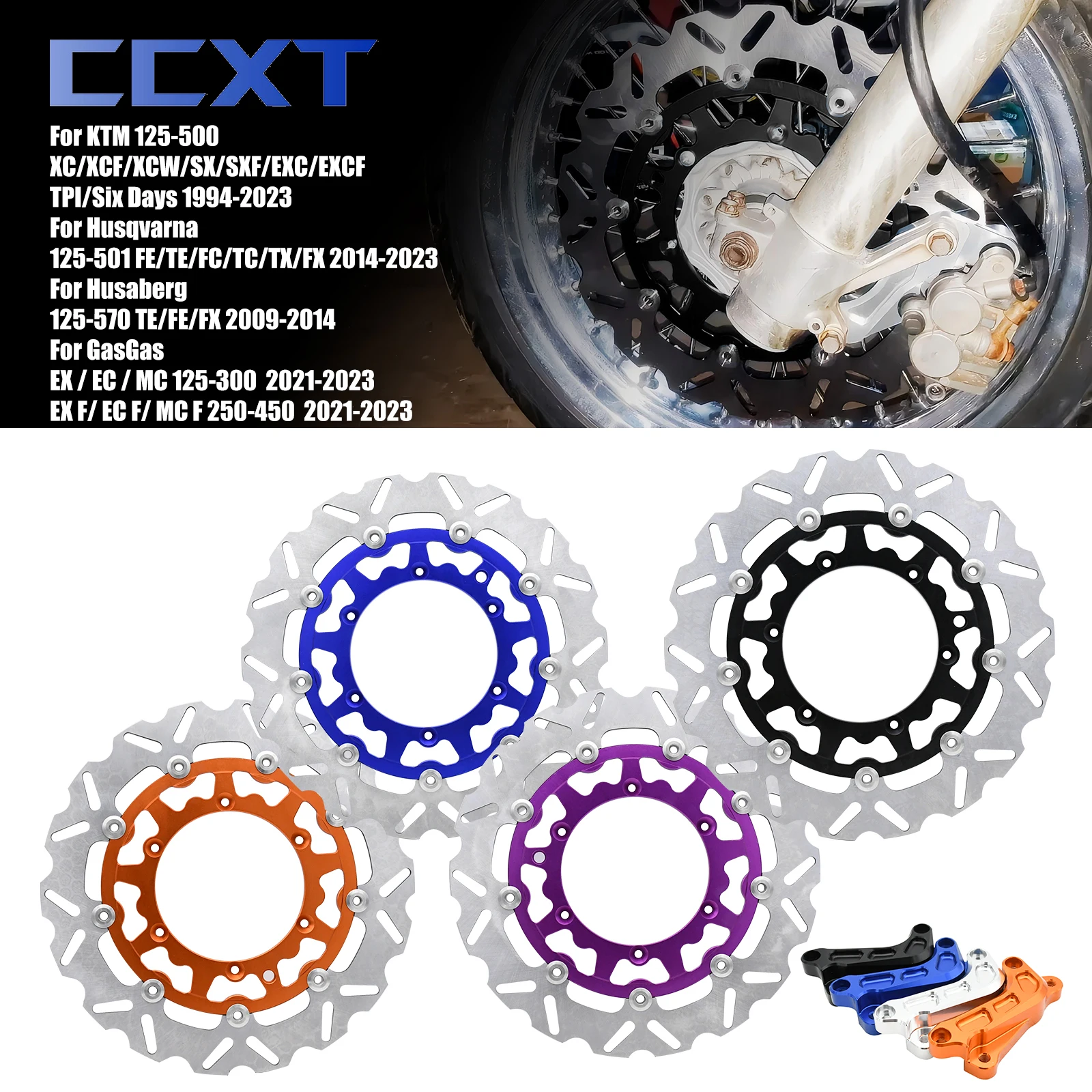 

Motorcycle 260MM 320MM Front Brake Discs Rotors Brake Caliper Adaptor Bracket For KTM XC SXF EXC EXCF SX XCF XCW TPI Six Days