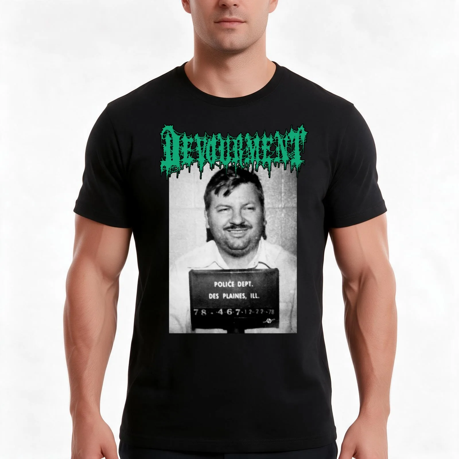 DEVOURMENT T-Shirt, Summer Casual Cotton Tee, Oversized Streetwear Tops, Vintage Graphic Print, Loose Fit Short Sleeve