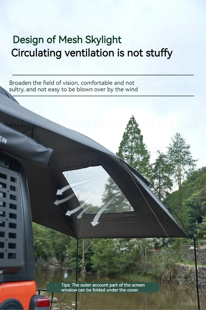 MOBI GARDEN Car Side Tent SUV Docking Camping Picnic Waterproof Sunscreen UPF50+ Convenient Black Advanced Canopy Awning Outdoor image 20