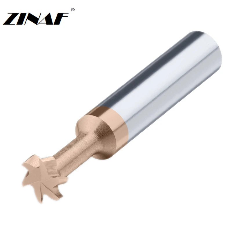 Tipo D2-D20mm T della fresa della scanalatura per fresatura semicircolare della chiavetta di CNC fresa della t-scanalatura del carburo di tungsteno HRC55