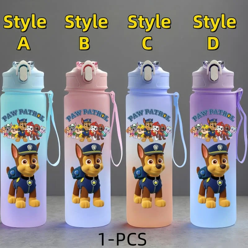 PAW ตัวการ์ตูนน่ารักถ้วยน้ําขนาดใหญ่ความจุกลางแจ้งแบบพกพาเชือกดื่มขวดเด็กของขวัญกาต้มน้ําดื่ม