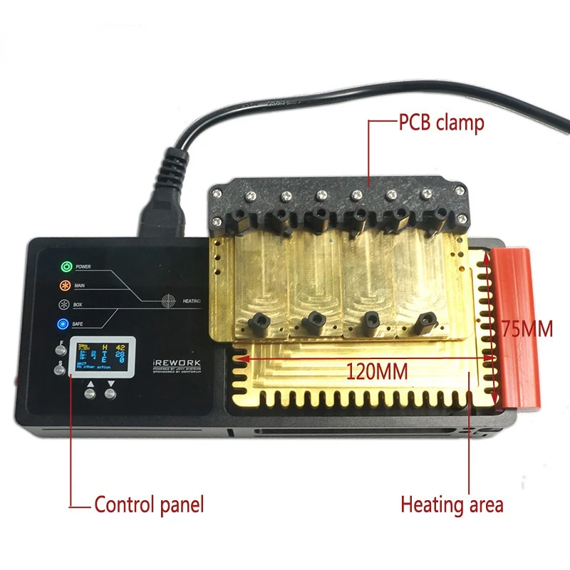 

mobile phone rework station with control panel for separating and soldering