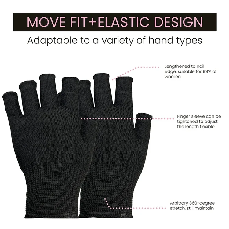1 Paar Multifunktionale Halbfingerhandschuhe für Damen und Herren, verschleißfeste, gestrickte Handschuhe mit Handgelenkschutz – Detail 2