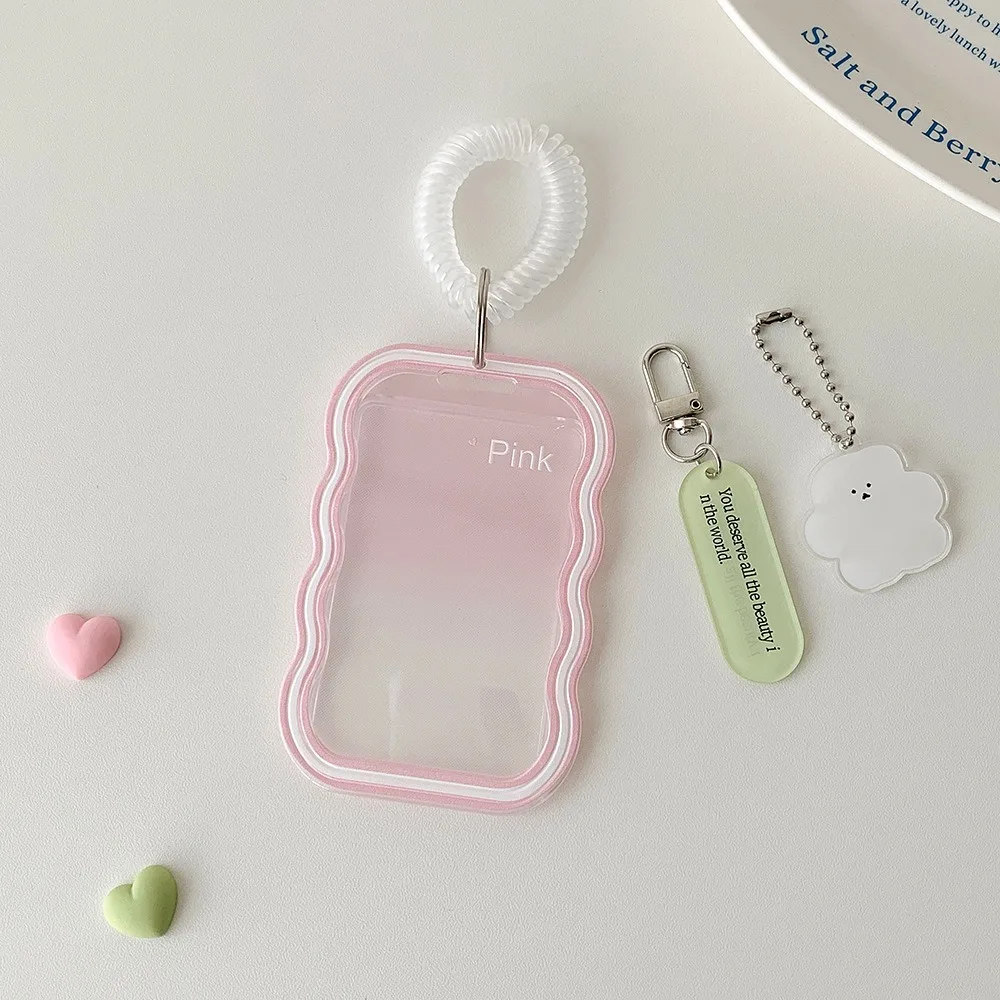 Creative Clear Transparent Card Holder Scratch Resistant Waterproof Campus Card Protector ID Card Protection Transit Pass Holder