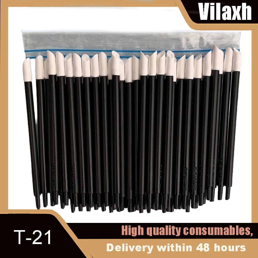 50-200 PCS T-21 Clean Swabs support for Ruby stick T-21 Cleaning Swabs Support for Rubystick Printhead Cleaning Swab