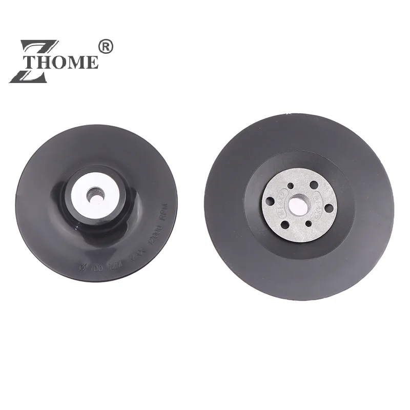 4-7'' Resin Fiber Backing Pad Disc Backing Pad Tool 12200 RPM Steel Paper Tray For Angle Grinder