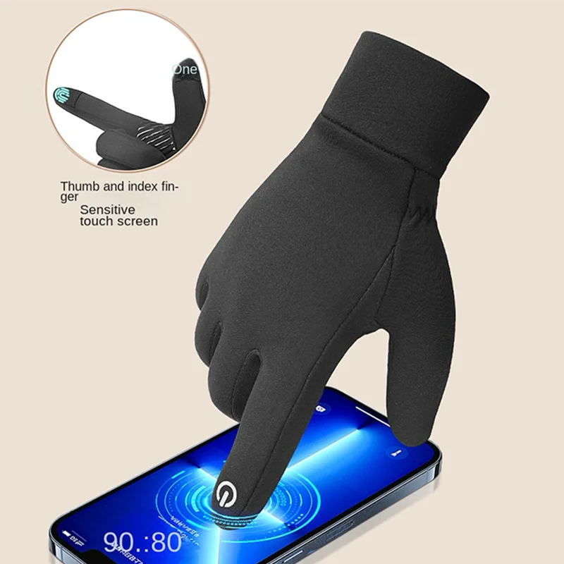 Sports Non-slip Gloves Riding All Refers to Touch Screen Warm Electric Bike Wear gloves for Men Women Autumn  Winter