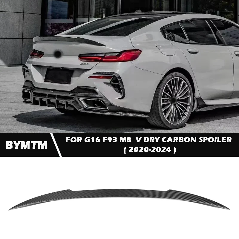 Car exterior decoration V Style Excellent Dry Carbon fiber Spoiler For BMW 8 Series G16 F93 M8