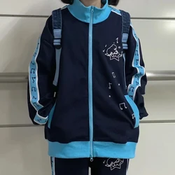 Sweat à capuche zippé Smile Stitch pour femme, manteau de sous-culture, veste décontractée Kawaii, vêtements Y2K, Harajuku, automne, hiver, nouveau, 2024