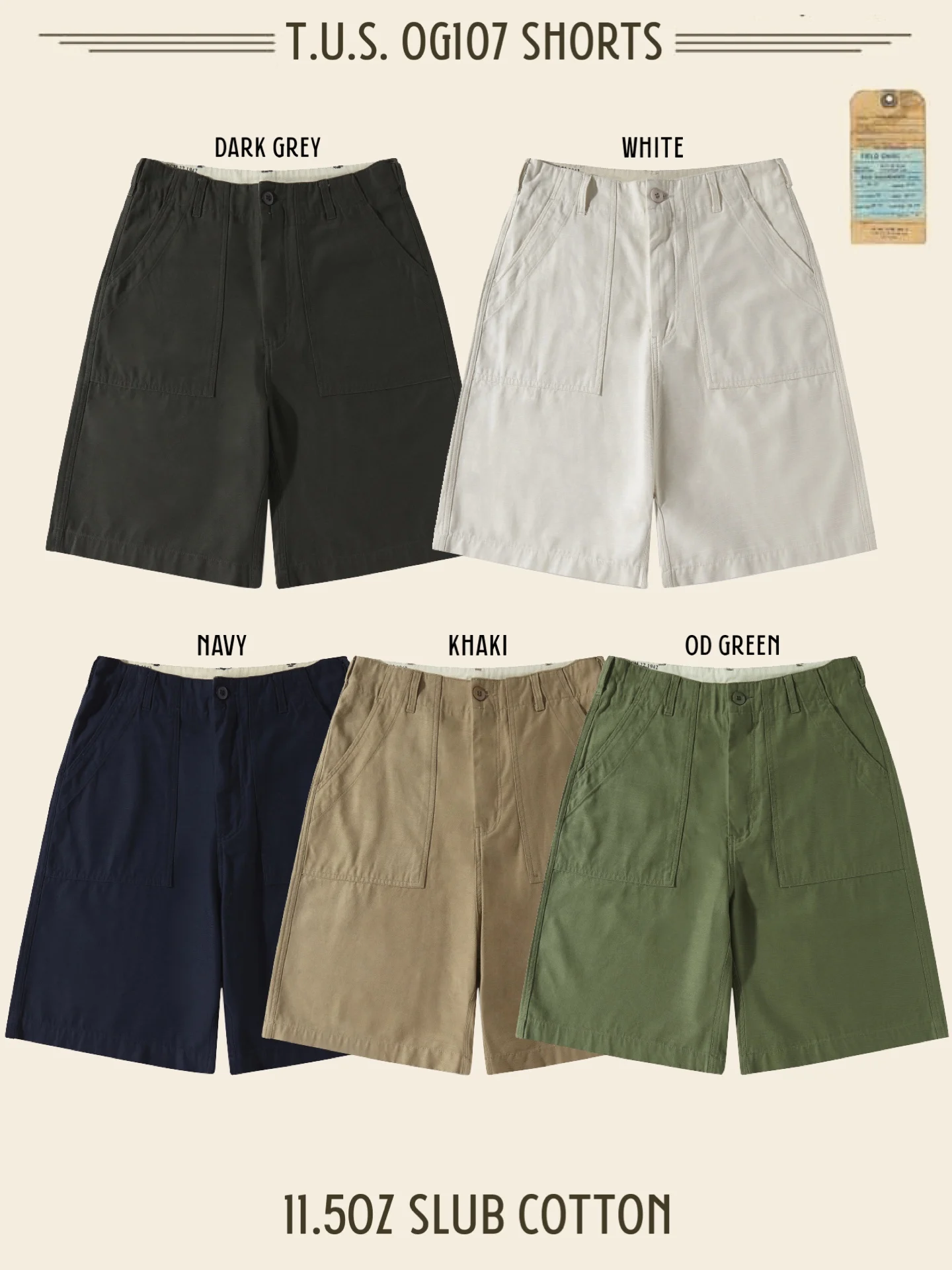 

American Retro Bamboo Texture orts Military een Casual Wear Resistant Straight Leg Trousers for Young Men in Summer