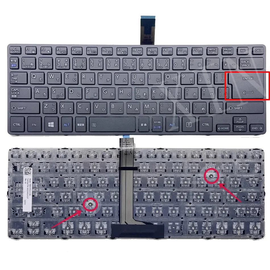 

Japanese Keyboard For TOSHIBA Tecra A40-C dynabook R73/A /B /D /T /U /W RZ83 Series G83C000GV5JP Layout Black