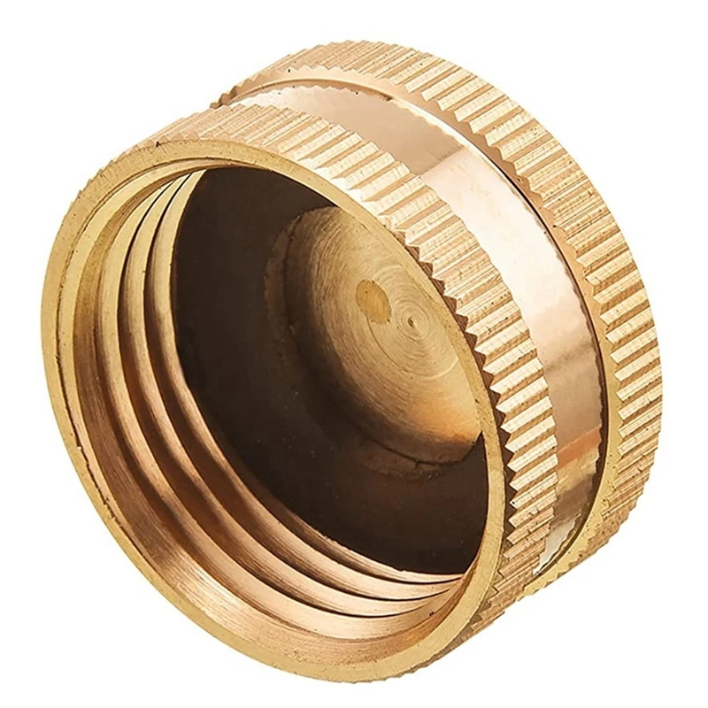 ABUL-Garden Hose Female End Cap, Brass Spigot Cap With Extra 12 Washers, 3/4 Inch, 4-Pack