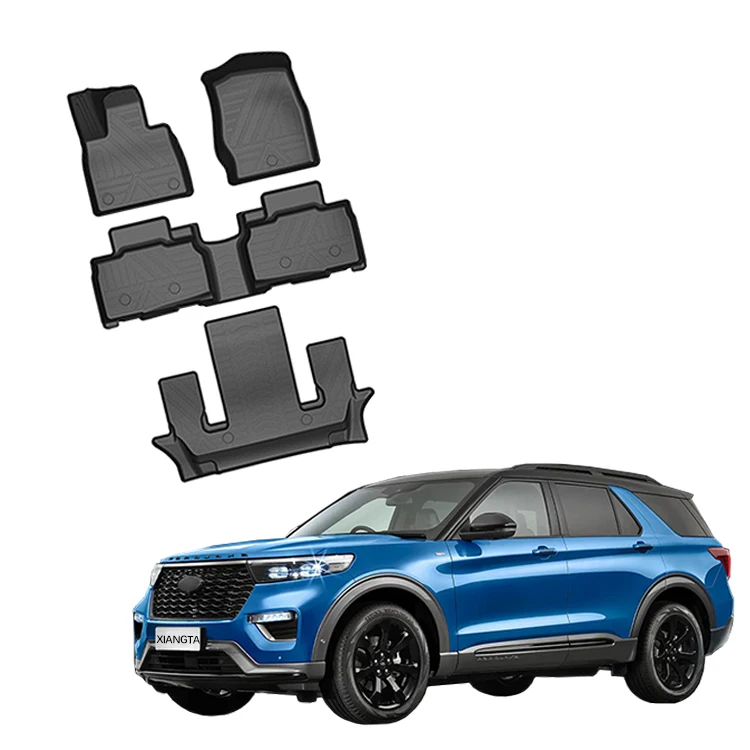 

Tpe Car Mats Front Rear Car Mats for Ford Explorer(six seats) 2019+ High Quality TPE Material Car Floor Mat