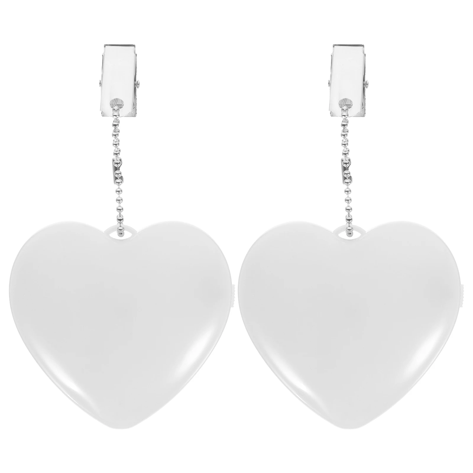 

2 pcs Heart Shaped Touch LED Night Lights for Handbag Cold White Mini Portable USB Rechargeable Powered