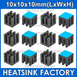 6/15pcs Radiator Aluminum Heatsink 10mm x10mm x 10mm Heat sink Extruded Profile Heat Dissipation For Cooling with Thermal pad
