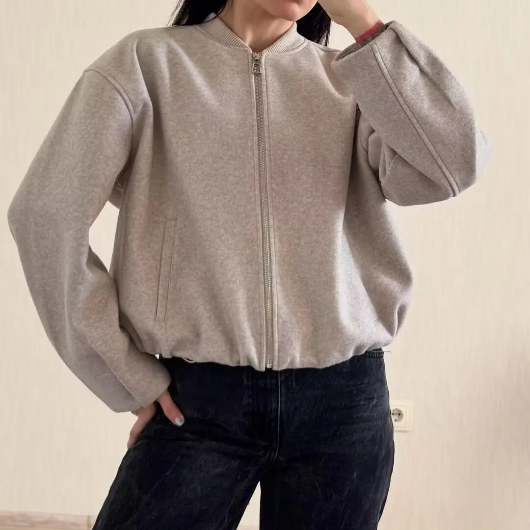 

Универсальный ретро Sle Soft Bule Pilot Jaet, 6 цветов, теплая женская верхняя одежда прямого кроя, обычная длинная молния све