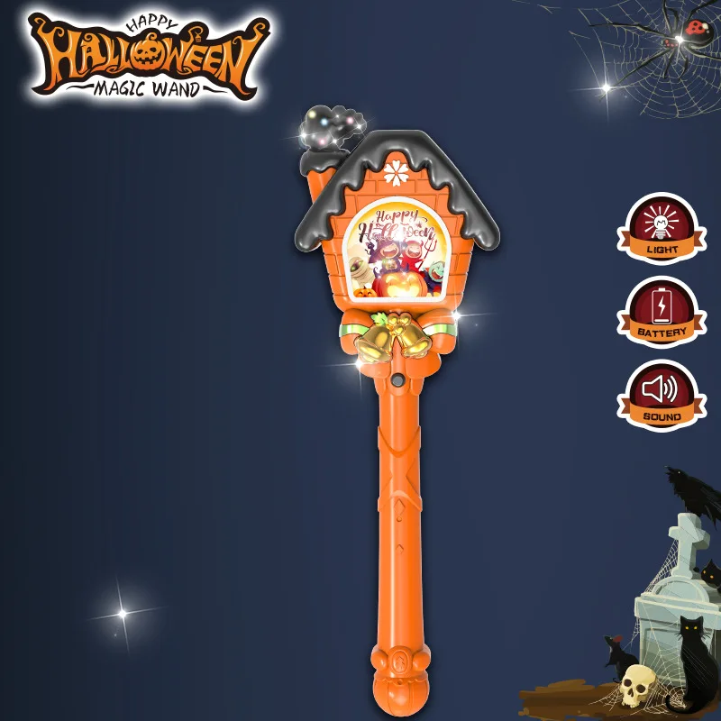 Nieuwe Halloween Lichtgevende Speelgoed Kinderen Party Cosplay Dress Up Met Lichte Muziek Toverstaf Speelgoed Halloween Geschenken