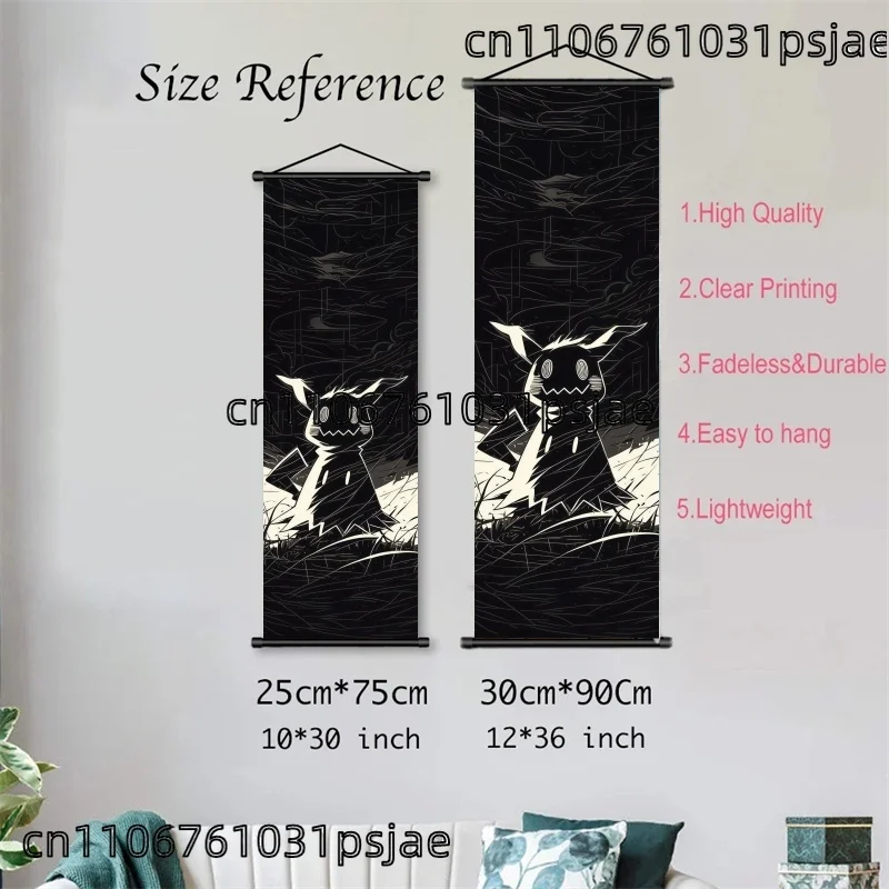 멋진 미믹큐 스크롤 장식, 고품질, 매력을 더하다, 수집가를 위한, 공간에 환상적인 분위기 추가, 고스트 타입 팬들을 위한 생생한 예술