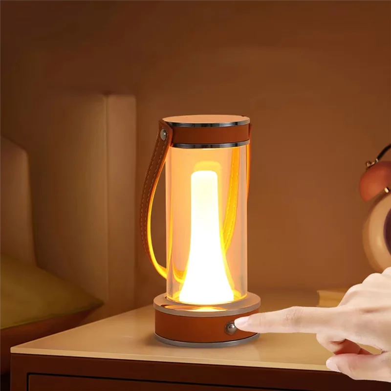 Lámpara de mesa LED recargable LICE, sensor táctil acrílico, luz ambiental, ideal para decoración de habitaciones y luz nocturna