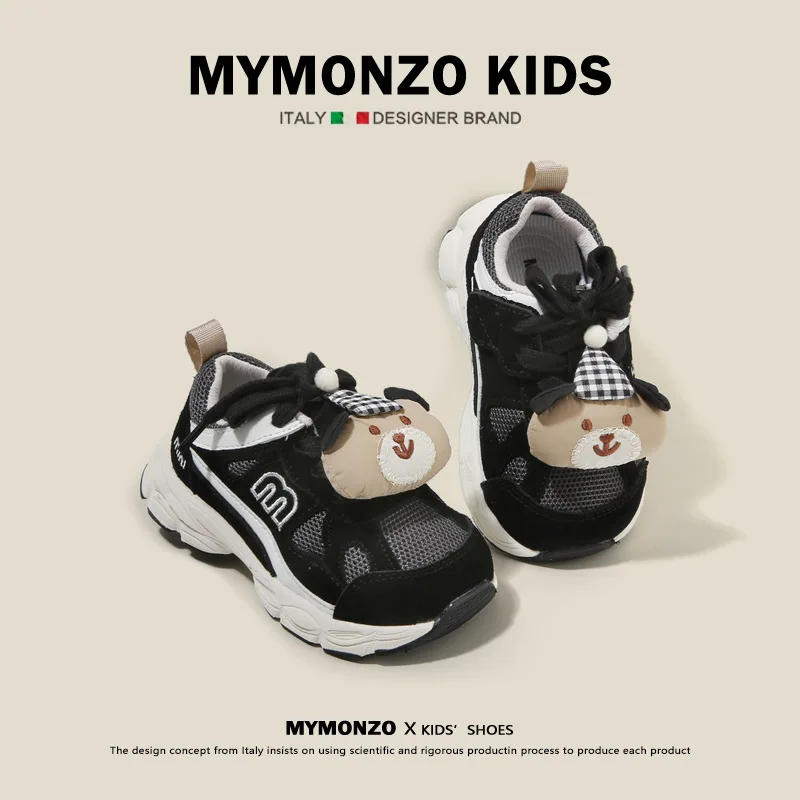 كارتون 2025 أحذية الأطفال الجديدة للربيع والخريف أحذية رياضية للأطفال أحذية كاجوال على شكل دب لطيف #2