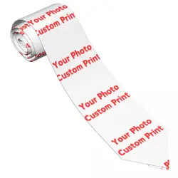 Mens Tie Your Photo Custom Print Neck Ties Personality Kawaii Funny Collar Tie Daily Wear Party Quality Necktie Accessories