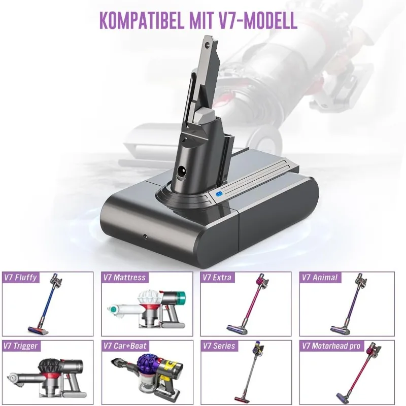 

Replace suitable for Dyson V7 21.6V 6000mAh Dyson V7 battery SV11 battery vacuum cleaner