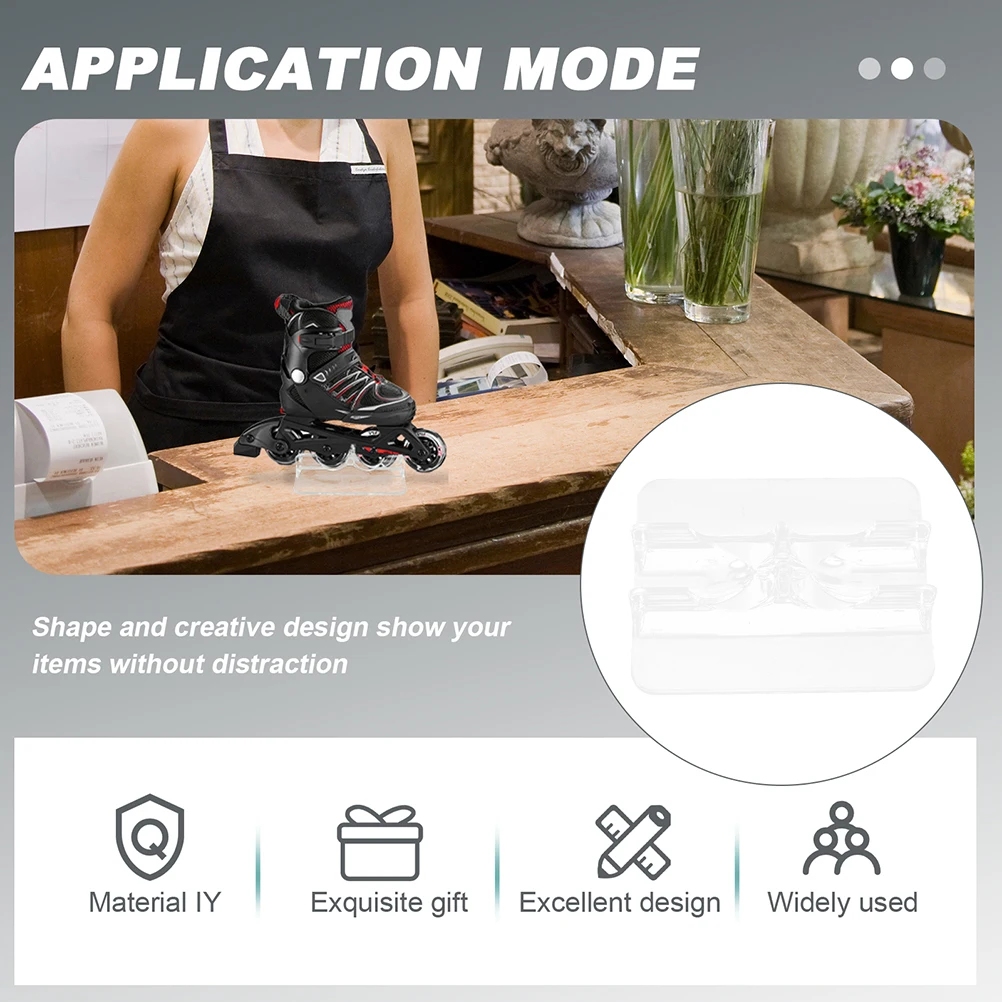 ที่วางรองเท้าสเก็ตแบบม้วนพีวีซี 1 คู่ แบบใส ทนทาน สำหรับเก็บรองเท้าสเก็ตน้ำแข็ง ใช้ในร้านค้าปลีกและคลังสินค้า