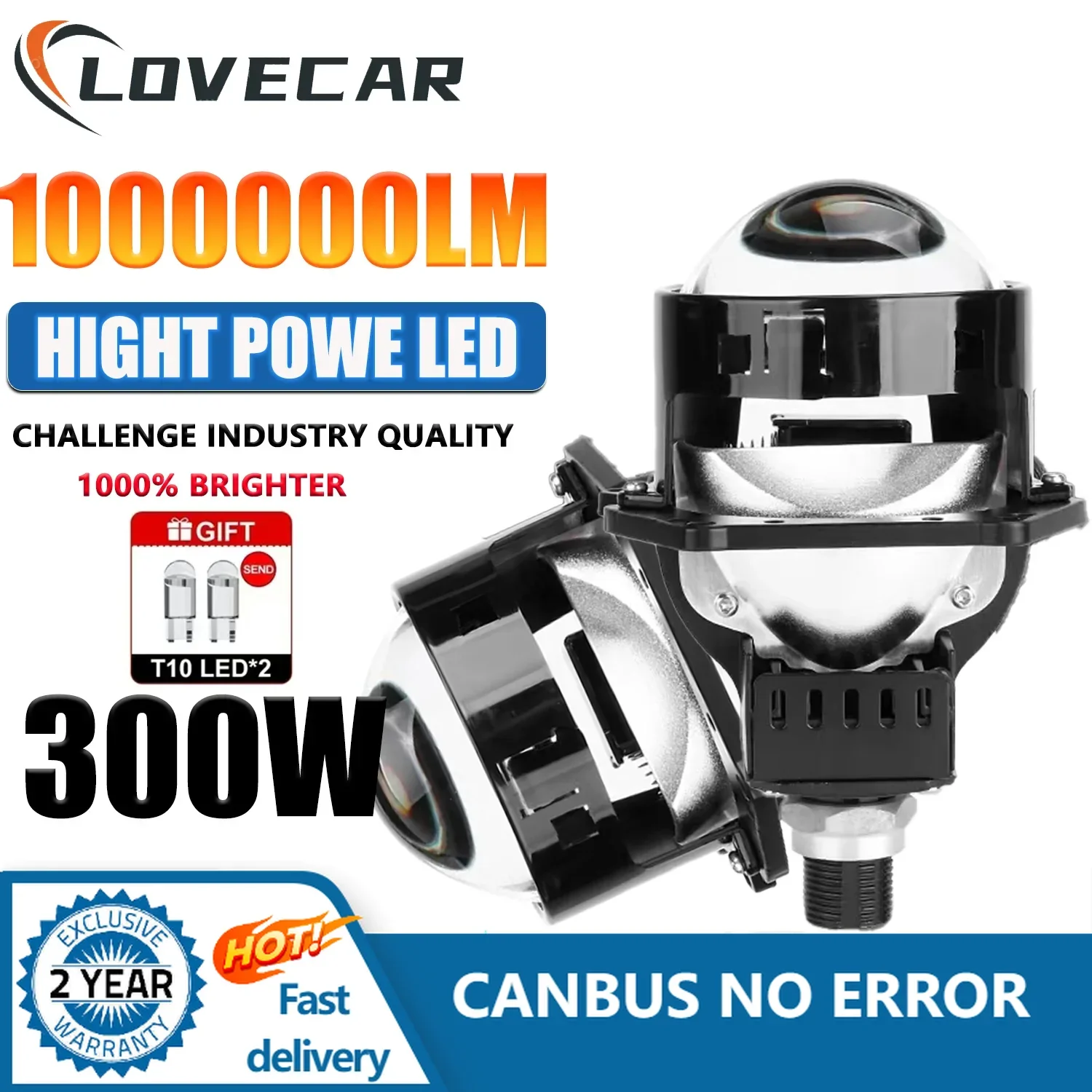 

LOVECAR 3.0inch Bi Led Projector Lenses White Color Universal Car Headlamp Car Lamp Retrofit Styling Kit Car Accessories