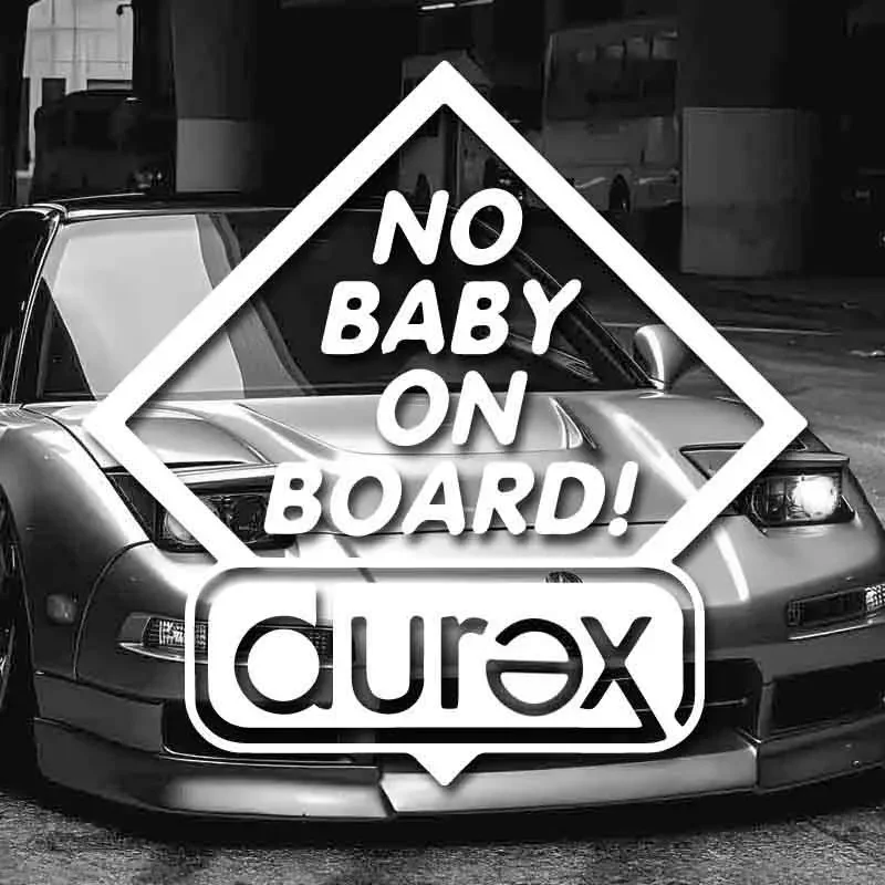 'NO BABY ON BOARD!' Stickers, Creative & Funny, High Quality Sticker for Cars Trucks Motorcycles & Laptops!