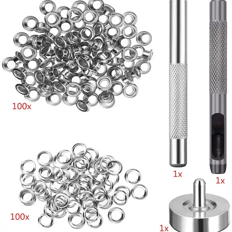 100 шт., набор колец для ремонта кожаных изделий