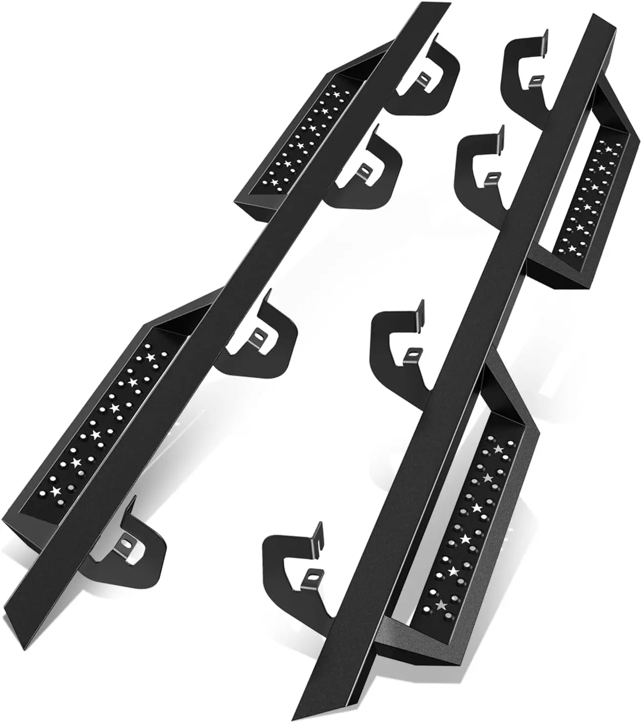 Running Boards 2.75 Inches for Truck Compatible with 2007-2019 Chevy Silverado GMC Sierra 1500 2500HD 3500HD Crew Cab, Mild Stee