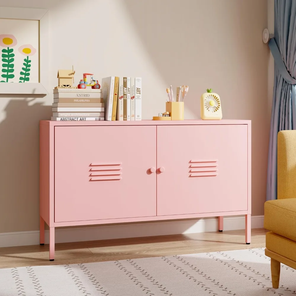 خزانة تخزين معدنية لغرفة النوم، غرفة المعيشة، المنزل، الفندق، المكتب، المرآب، طبقتين، الرف القابل للإزالة (خزانة ببابين، P