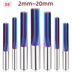 BB alesatore in metallo duro utensile per sbavatura di fori per macchine CNC rivestimento blu HRC60 Lath Cutter Drill acciaio inossidabile acciaio duro 6mm 8mm 1 pz