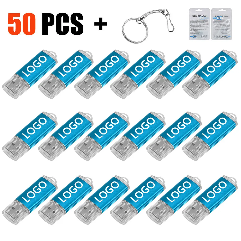 

50PCS Colour USB Flash Drive 16GB 8GB 4GB 2GB 1GB 128MB Memory Stick Pen drive 32GB 64GB 128GB USB Stick Flash Disk Free Logo