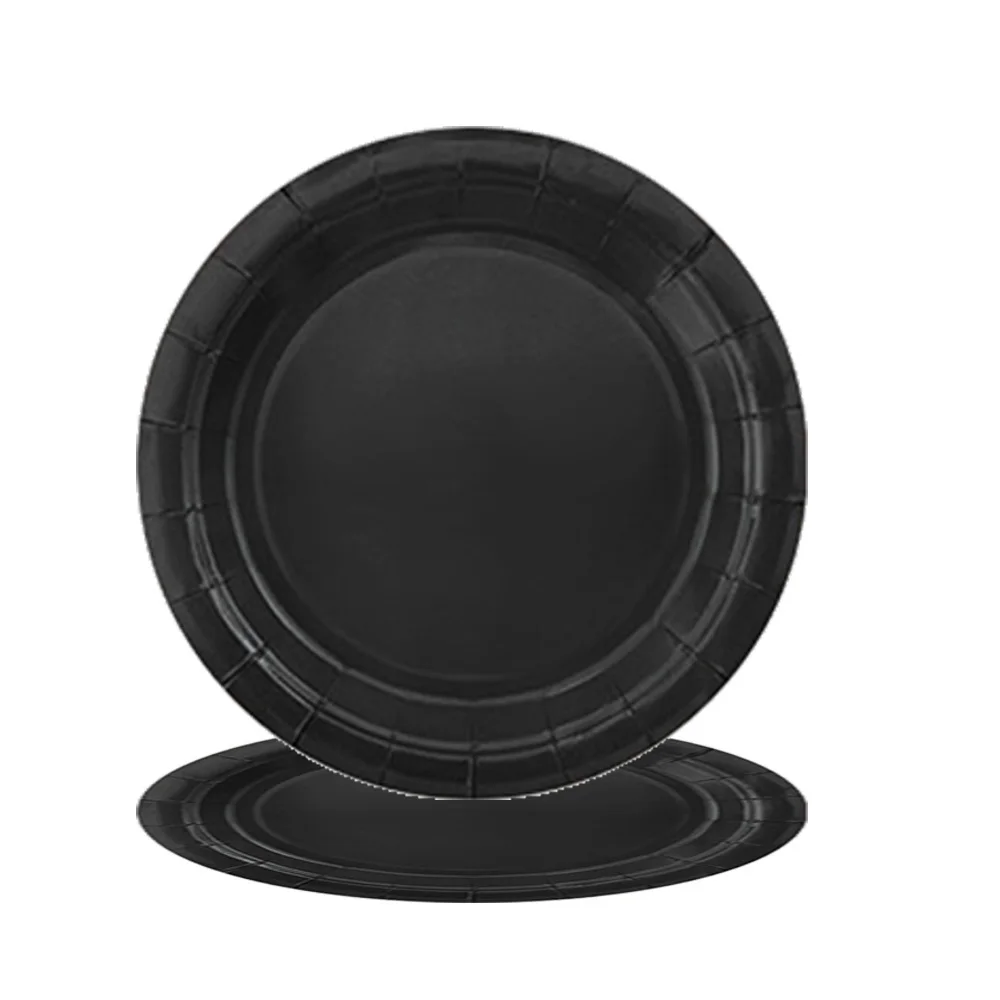 10/50 Stück 7'' und 9'' Geburtstags-Einweg-Pappteller einfarbig Partyzubehör Geburtstag Babyparty Dekor Dessert/Salatteller – Detail 6