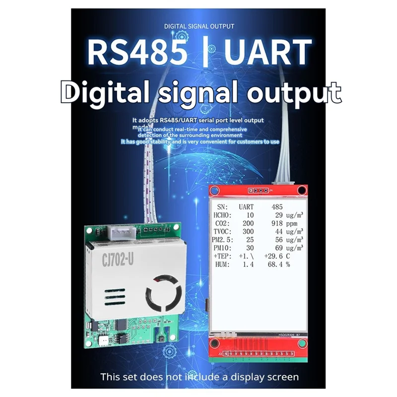 AC18 (гарантия) 1 шт. Многофункциональный сенсорный модуль CO2/PM2.5/CH2O/TVOC и модуль коллектора обнаружения температуры и влажности CJ-702
