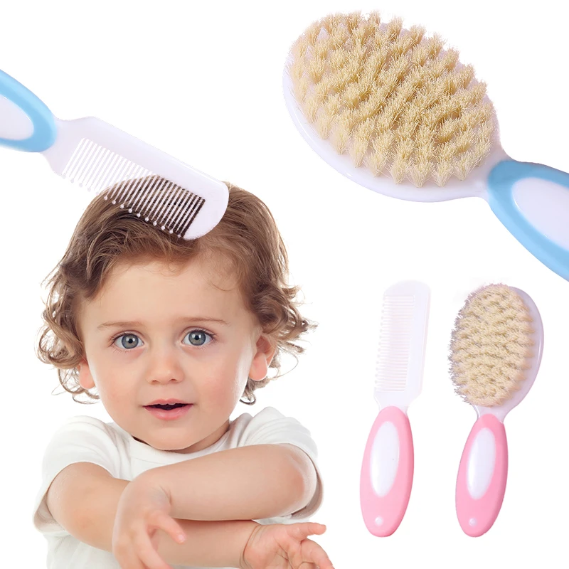 2pcs/let Baby Care Comb Set Anti-scratch Girl Hairbrush Newborn Hair Brush Infant Comb Head Massager Kids Comb