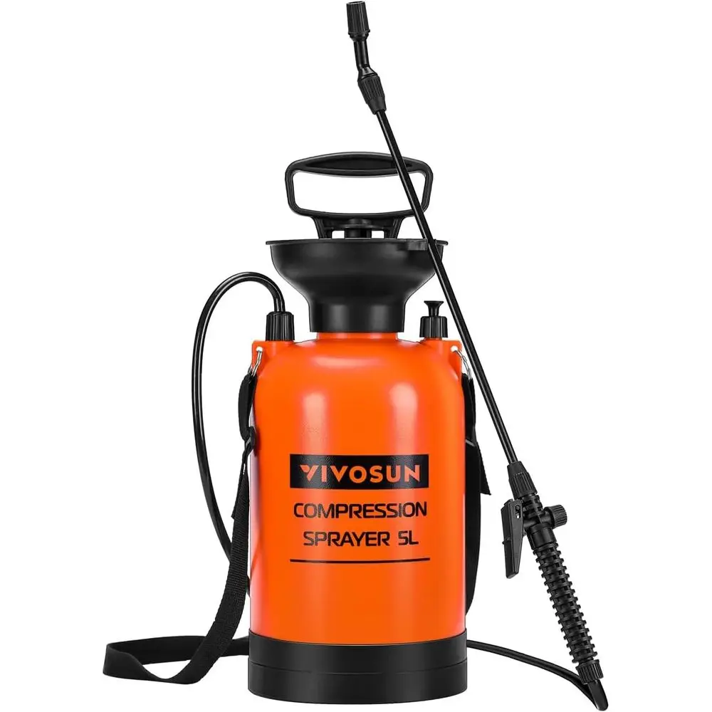 

35-Gallon Pump Sprayer, Lawn & Garden Water Spray Bottle with Adjustable Shoulder Strap for Plant Spraying, Garden Watering and
