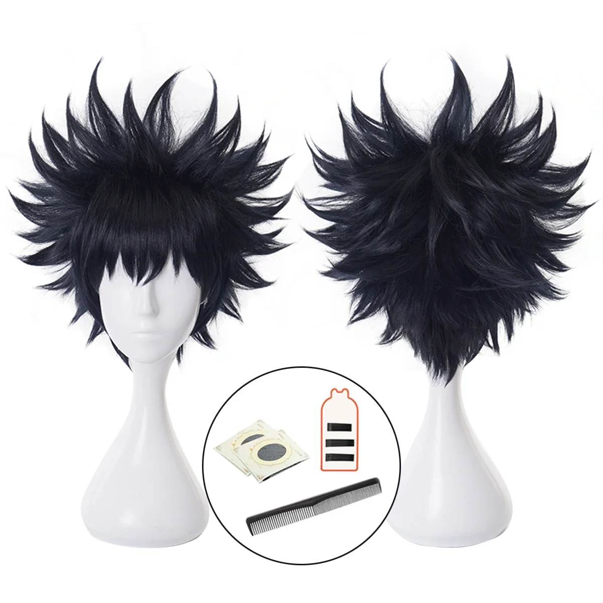 

Cosplay Jujutsu JJK Anime Fushiguro Megumi Cosplay Wig Rose Net Synthetic Fiber Adjustable Size Halloween Christmas Party