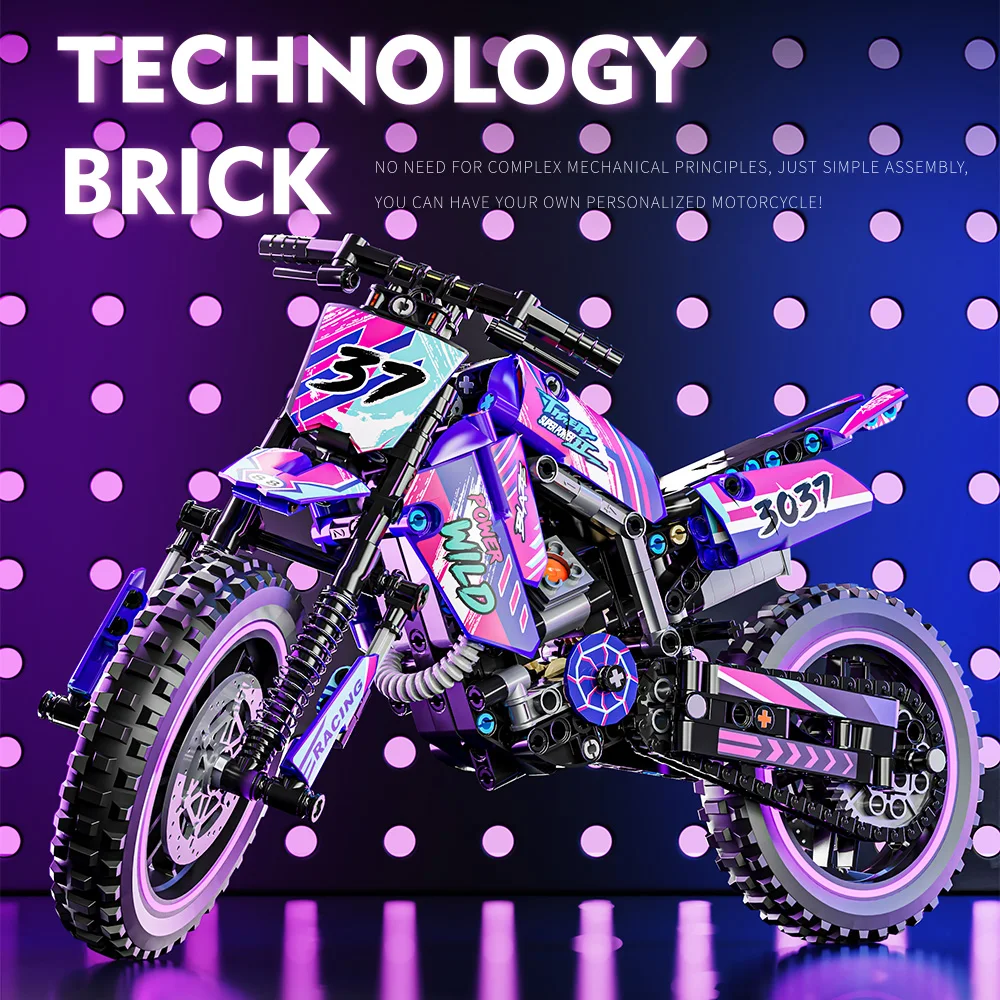 Technisches Motorrad-Spielzeug-Baukasten-Set STEM-Konstruktionskit für Jungen, Mädchen und Erwachsene Sammelbare Motorradmodelle – Detail 9