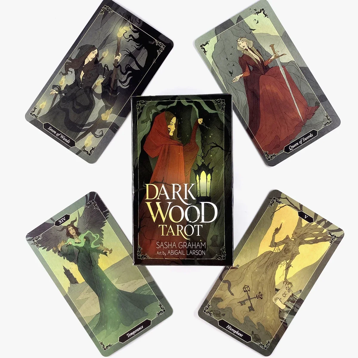 Dark Wood Tarot Deck Leisure Party Table Game คุณภาพสูงคําทํานายทํานายดวงชะตา Oracle Cards พร้อมคู่มือ PDF