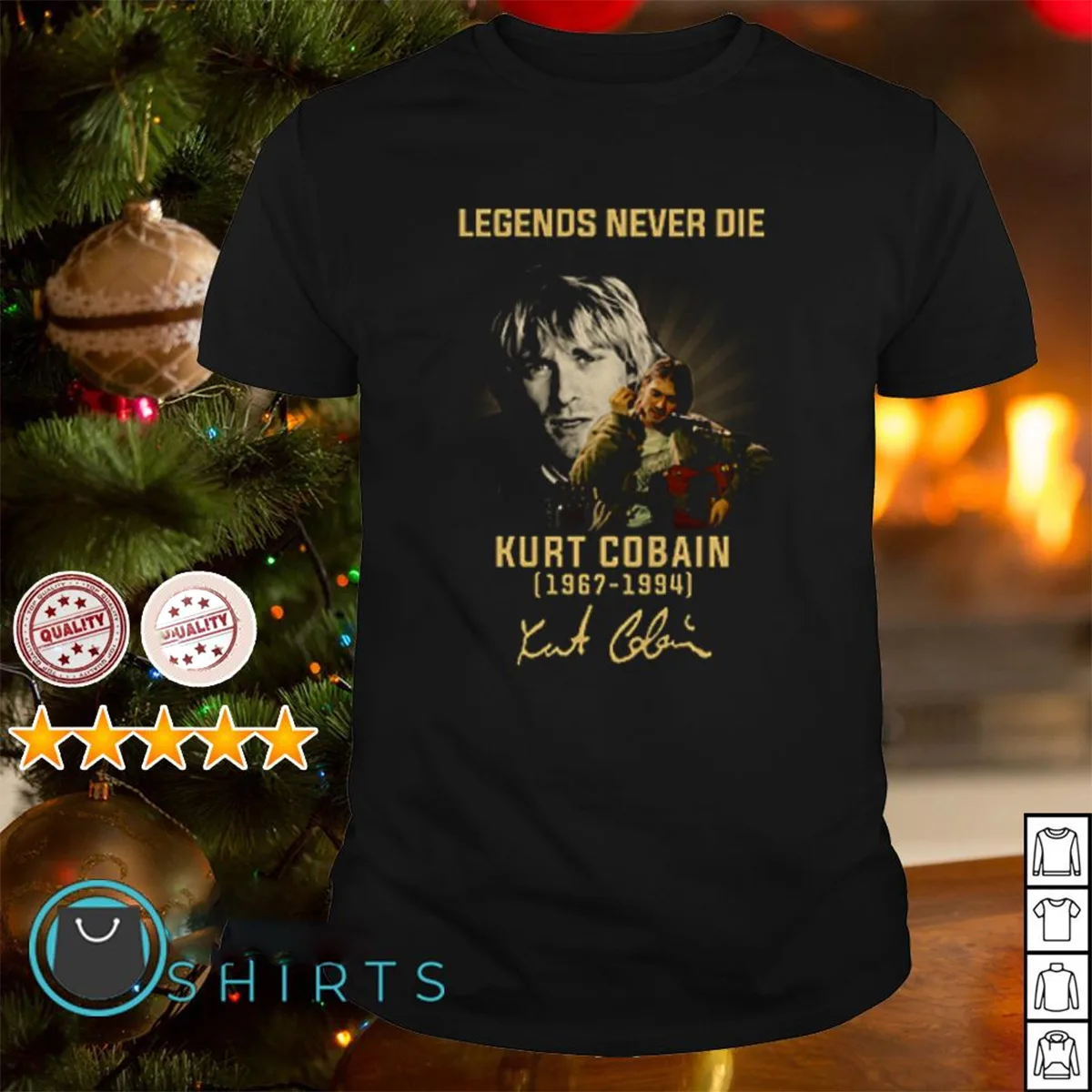 Legends never die Kurt Cobain 1967 1994 signature shirt