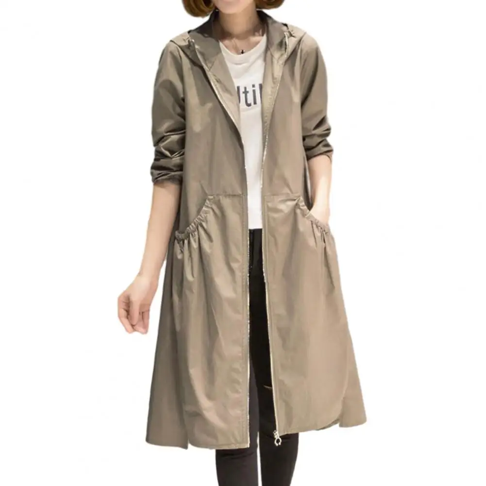 2024 Spring Autumn Women’s Jacket Long Coat Trench Korean Loose Fashion Windbreaker Female Jacket Casual Streetwear Outerwear